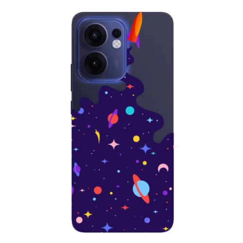 Oppo Reno 13 F Rocket Transparent Silicone TPU Θήκη