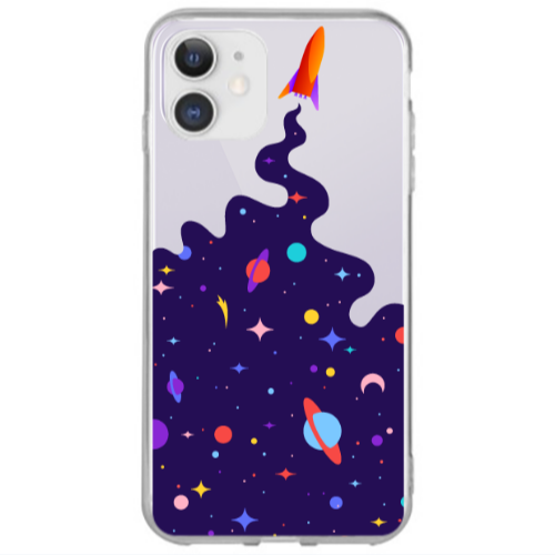 Apple iPhone 12 Rocket Transparent Silicone TPU Θήκη