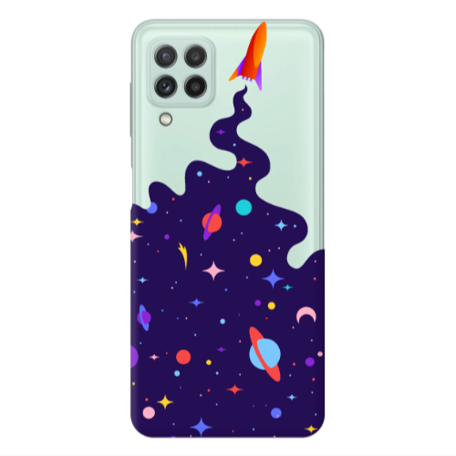 Samsung A22 4G Rocket Transparent Silicone TPU Θήκη