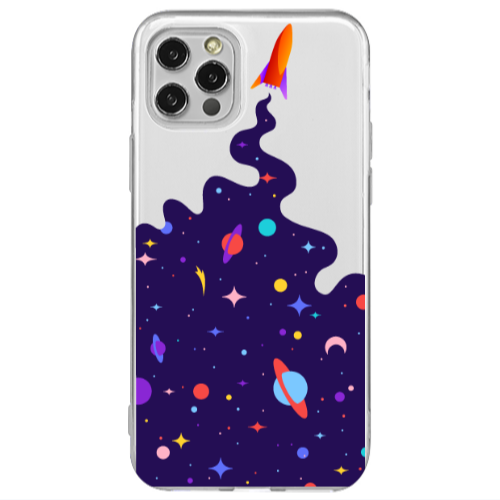 Apple iPhone 12 Pro Rocket Transparent Silicone TPU Θήκη