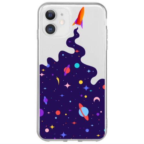 Apple iPhone 12 Mini Rocket Transparent Silicone TPU Θήκη