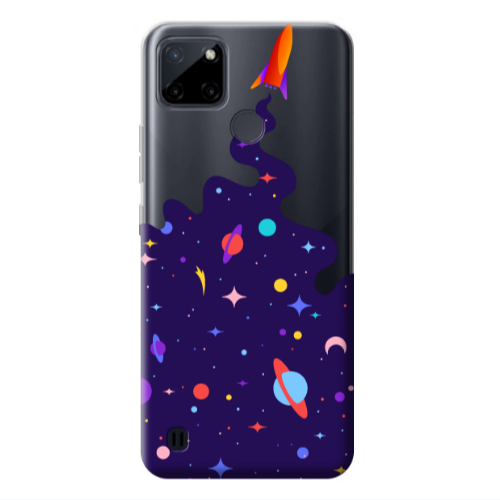Realme C25Y Rocket Transparent Silicone TPU Θήκη