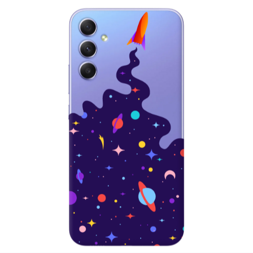 Samsung A34 Rocket Transparent Silicone TPU Θήκη