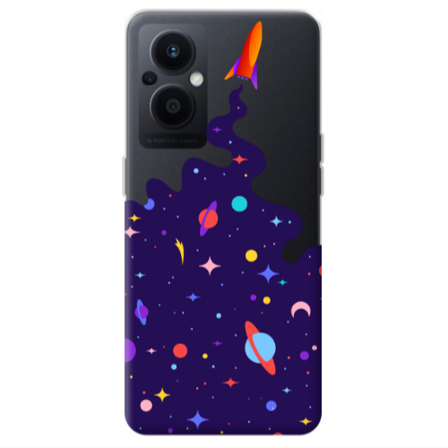 Oppo Reno 7 Lite Rocket Transparent Silicone TPU Θήκη