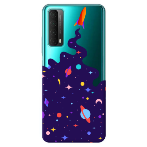 Huawei P Smart 2021 Rocket Transparent Silicone TPU Θήκη