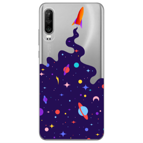 Huawei P30 Rocket Transparent Silicone TPU Θήκη