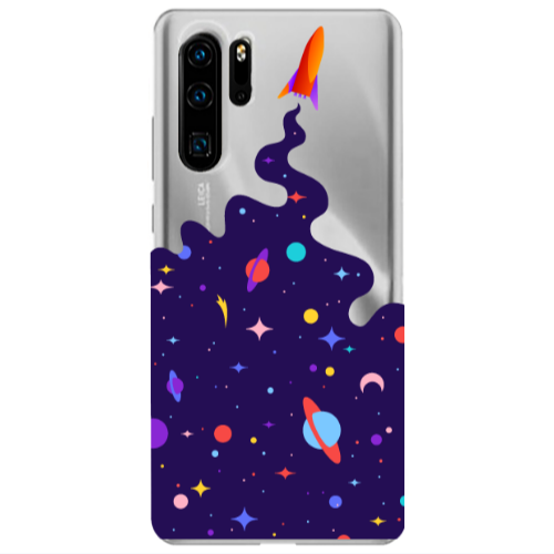 Huawei P30 Pro Rocket Transparent Silicone TPU Θήκη