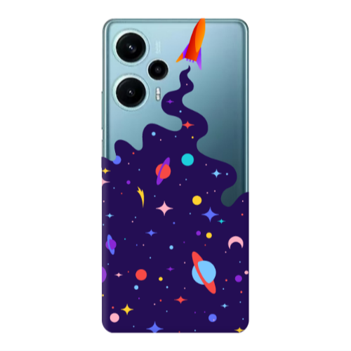 Xiaomi Poco F5 Rocket Transparent Silicone TPU Θήκη