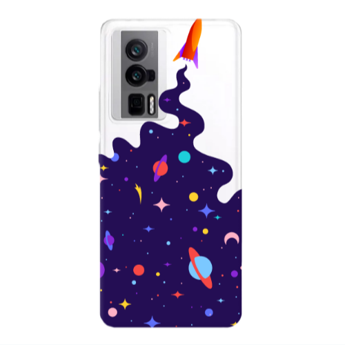 Xiaomi Poco F5 Pro Rocket Transparent Silicone TPU Θήκη