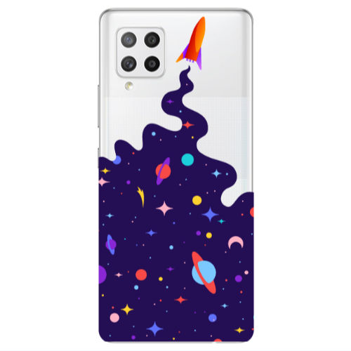 Samsung A42 5G Rocket Transparent Silicone TPU Θήκη