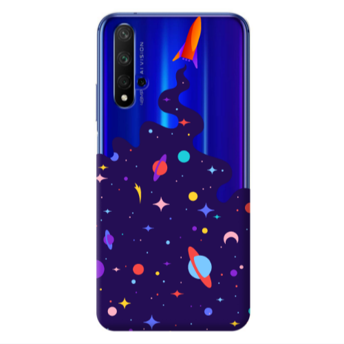 Huawei Nova 5 T Rocket Transparent Silicone TPU Θήκη