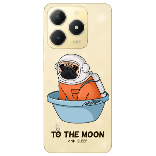 Realme C61 To the moon Transparent Silicone TPU Θήκη