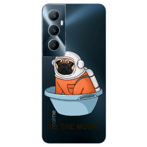 Realme C65 To the moon Transparent Silicone TPU Θήκη