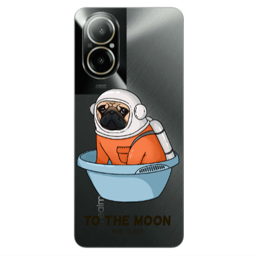 Realme C67 To the moon Transparent Silicone TPU Θήκη