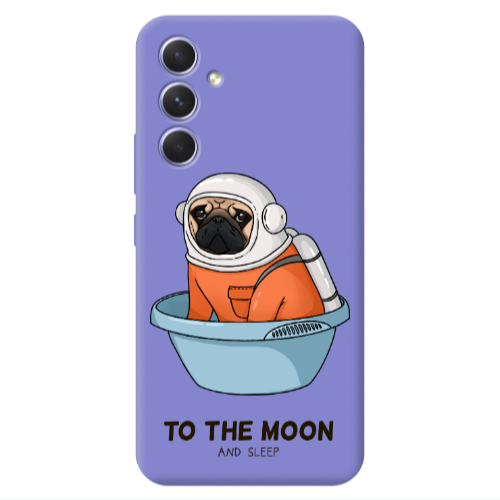 Samsung A56 To the moon Purple Colored Silicone TPU Θήκη