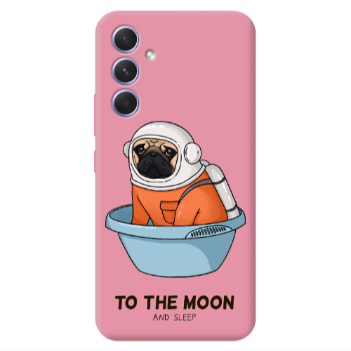 Samsung A56 To the moon Pink Colored Silicone TPU Θήκη