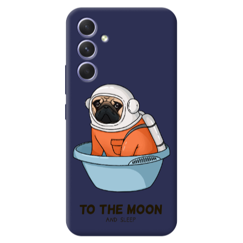 Samsung A56 To the moon Dark blue Colored Silicone TPU Θήκη