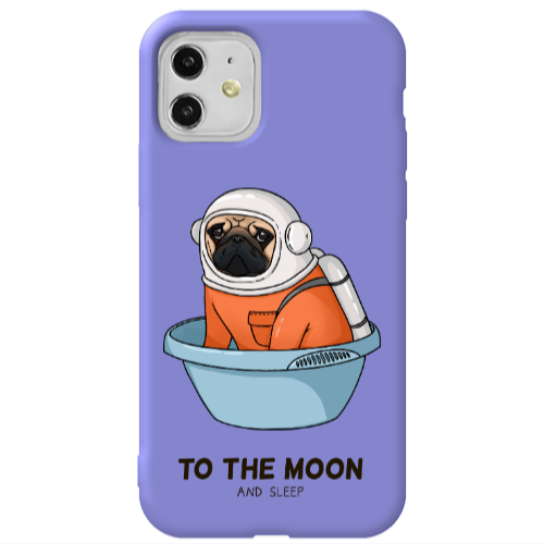 Apple iPhone 11  To the moon Purple Colored Silicone TPU Θήκη