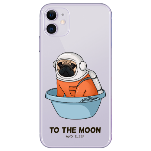 Apple iPhone 11  To the moon Transparent Silicone TPU Θήκη