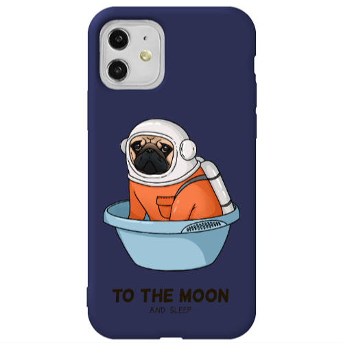 Apple iPhone 11  To the moon Dark blue Colored Silicone TPU Θήκη