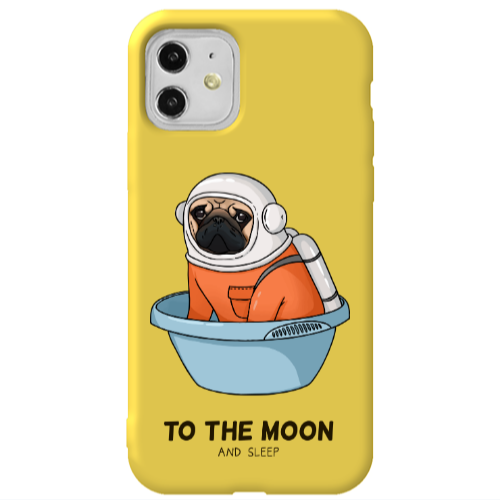 Apple iPhone 11  To the moon Yellow Colored Silicone TPU Θήκη