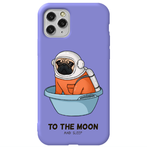 Apple iPhone 11 Pro To the moon Purple Colored Silicone TPU Θήκη