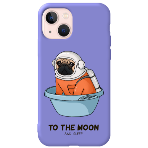 Apple iPhone 13 To the moon Purple Colored Silicone TPU Θήκη
