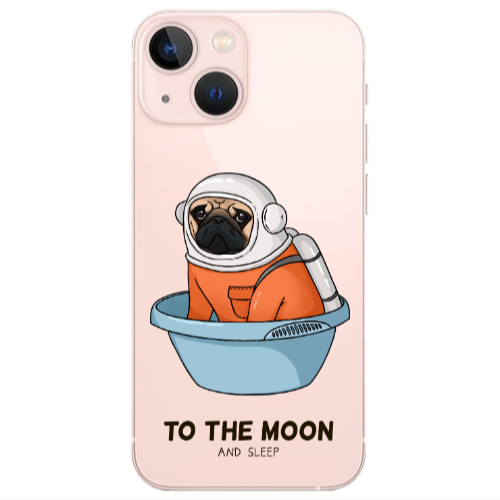 Apple iPhone 13 To the moon Transparent Silicone TPU Θήκη