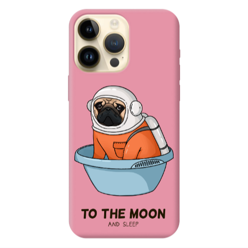 Apple iPhone 13 Pro Max To the moon Pink Colored Silicone TPU Θήκη