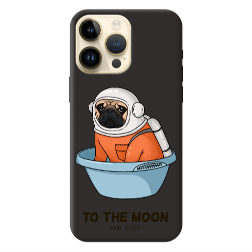 Apple iPhone 13 Pro Max To the moon Black Colored Silicone TPU Θήκη