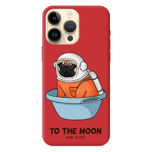 Apple iPhone 13 Pro Max To the moon Red Colored Silicone TPU Θήκη