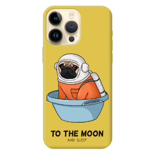 Apple iPhone 13 Pro Max To the moon Yellow Colored Silicone TPU Θήκη