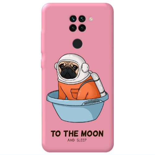 Xiaomi Redmi Note 9 To the moon Pink Colored Silicone TPU Θήκη
