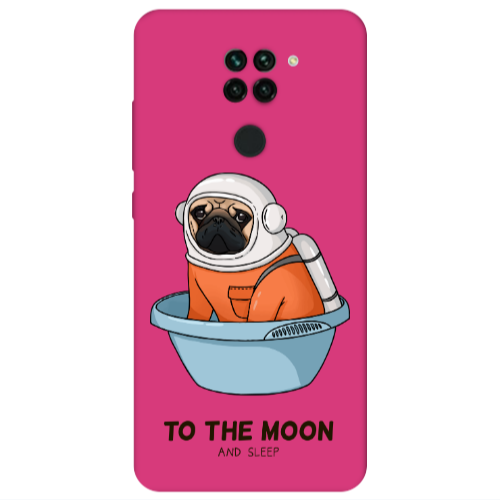 Xiaomi Redmi Note 9 To the moon Fuchsia Colored Silicone TPU Θήκη