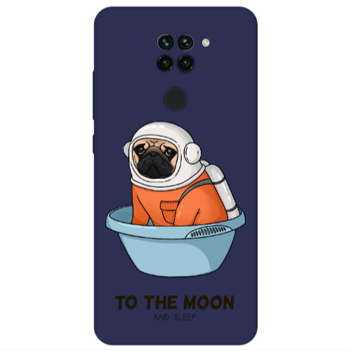 Xiaomi Redmi Note 9 To the moon Dark blue Colored Silicone TPU Θήκη