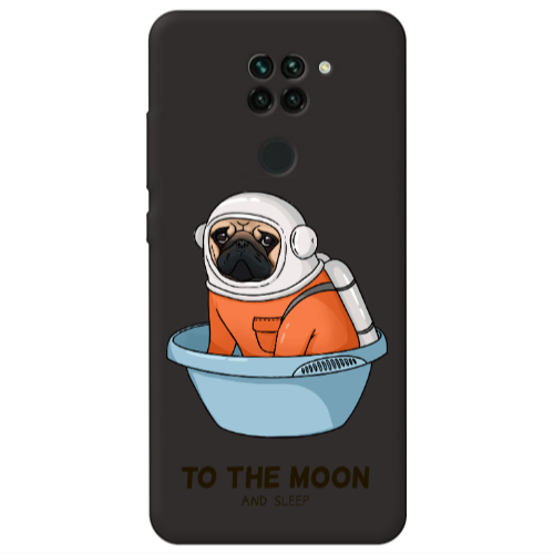 Xiaomi Redmi Note 9 To the moon Black Colored Silicone TPU Θήκη