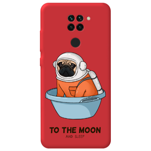 Xiaomi Redmi Note 9 To the moon Red Colored Silicone TPU Θήκη