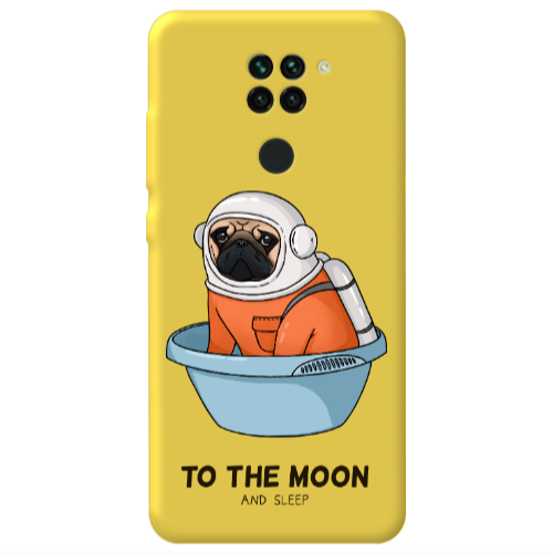 Xiaomi Redmi Note 9 To the moon Yellow Colored Silicone TPU Θήκη