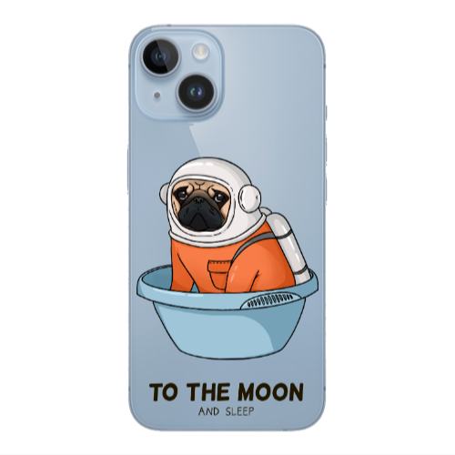 Apple iPhone 14  To the moon Transparent Silicone TPU Θήκη