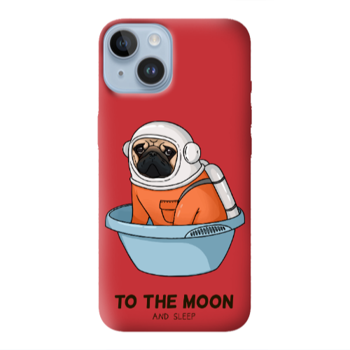 Apple iPhone 14 Plus To the moon Red Colored Silicone TPU Θήκη