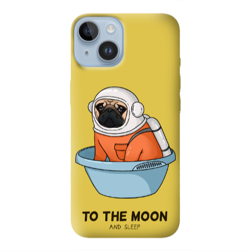 Apple iPhone 14 Plus To the moon Yellow Colored Silicone TPU Θήκη