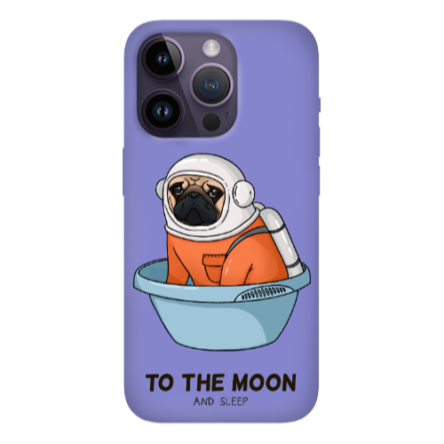 Apple iPhone 14 Pro  To the moon Purple Colored Silicone TPU Θήκη