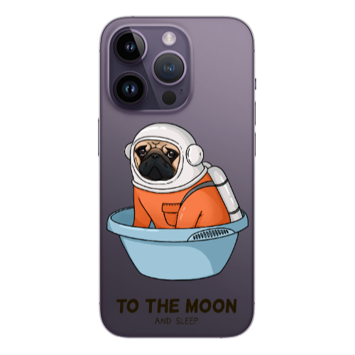 Apple iPhone 14 Pro  To the moon Transparent Silicone TPU Θήκη