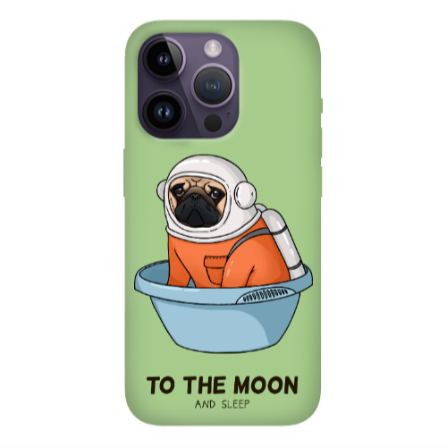 Apple iPhone 14 Pro Max To the moon Light Green Colored Silicone TPU Θήκη