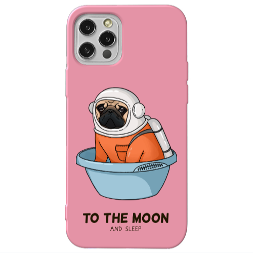 Apple iPhone 13 Pro To the moon Pink Colored Silicone TPU Θήκη