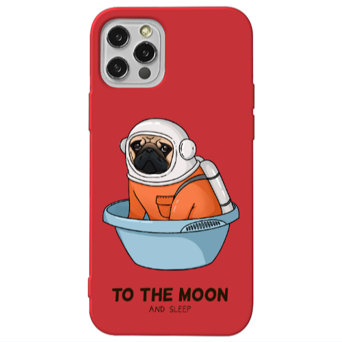 Apple iPhone 13 Pro To the moon Red Colored Silicone TPU Θήκη
