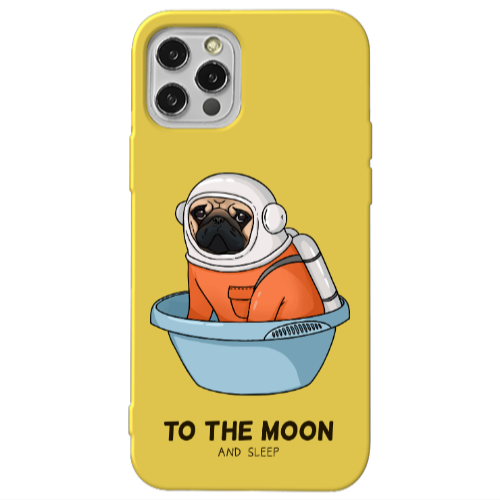Apple iPhone 12 Pro To the moon Yellow Colored Silicone TPU Θήκη