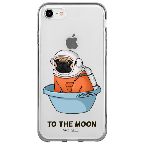 Apple iPhone 7 To the moon Transparent Silicone TPU Θήκη