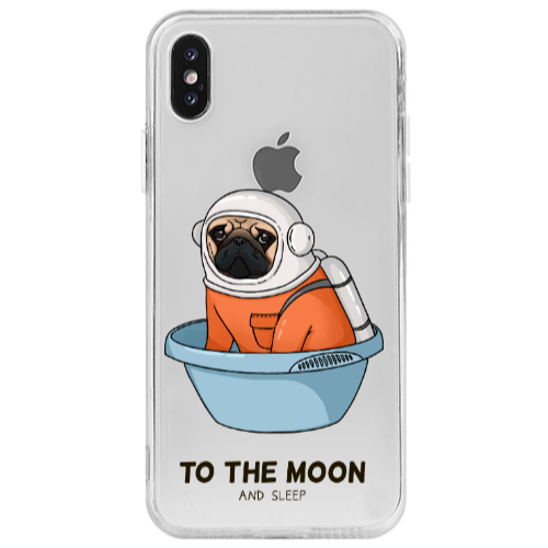 Apple iPhone Xs To the moon Transparent Silicone TPU Θήκη