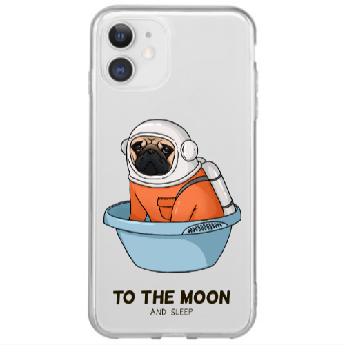 Apple iPhone 12 Mini To the moon Transparent Silicone TPU Θήκη